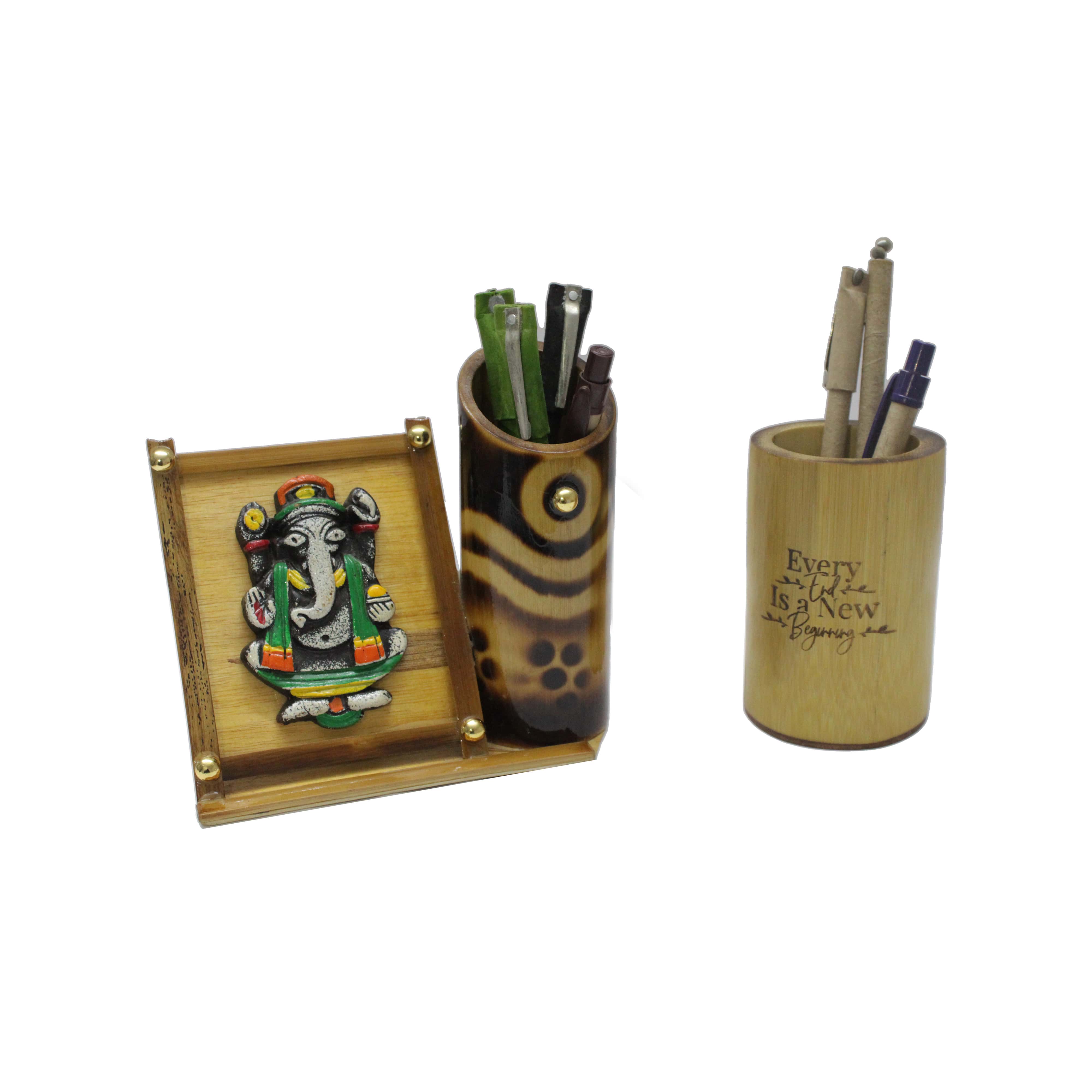 Bamboo Pen Stand